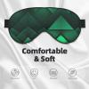 Black and Gold Geometric Print Sleep Mask Silk-Like Eye Mask Sleeping Eye Mask for Women Men for Travel Sleep Relaxation view 3