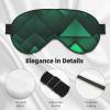 Black and Gold Geometric Print Sleep Mask Silk-Like Eye Mask Sleeping Eye Mask for Women Men for Travel Sleep Relaxation view 4