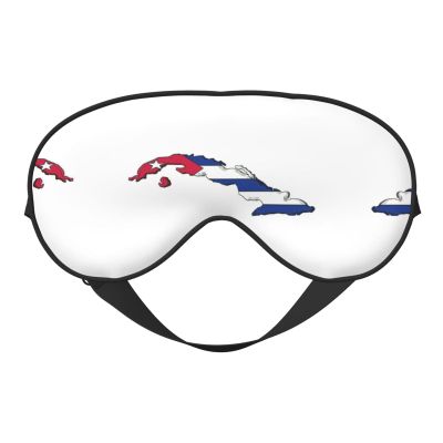 Cuban Flag Map Print Sleep Mask Silk-Like Eye Mask Sleeping Eye Mask for Women Men for Travel Sleep Relaxation