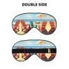 Beach Chairs and Scenery Print Sleep Mask Silk-Like Eye Mask Sleeping Eye Mask for Women Men for Travel Sleep Relaxation view 2