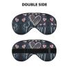 I Love You Words with Hearts Print Sleep Mask Silk-Like Eye Mask Sleeping Eye Mask for Women Men for Travel Sleep Relaxation view 2