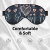 I Love You Words with Hearts Print Sleep Mask Silk-Like Eye Mask Sleeping Eye Mask for Women Men for Travel Sleep Relaxation view 3
