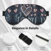 I Love You Words with Hearts Print Sleep Mask Silk-Like Eye Mask Sleeping Eye Mask for Women Men for Travel Sleep Relaxation view 4