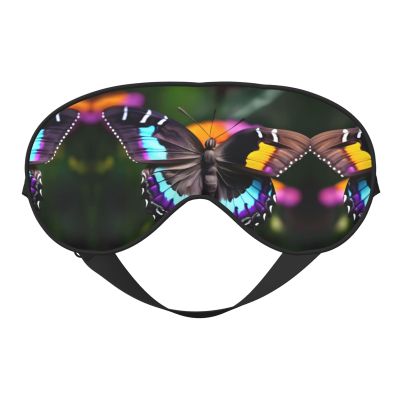 Beautiful Colorful Butterflys Print Sleep Mask Silk-Like Eye Mask Sleeping Eye Mask for Women Men for Travel Sleep Relaxation