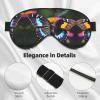 Beautiful Colorful Butterflys Print Sleep Mask Silk-Like Eye Mask Sleeping Eye Mask for Women Men for Travel Sleep Relaxation view 4