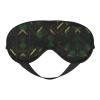 Black Green and Gold Geometric Print Sleep Mask Silk-Like Eye Mask Sleeping Eye Mask for Women Men for Travel Sleep Relaxation view 1