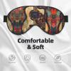 Art Guitar Pattern Print Sleep Mask Silk-Like Eye Mask Sleeping Eye Mask for Women Men for Travel Sleep Relaxation view 3
