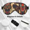 Art Guitar Pattern Print Sleep Mask Silk-Like Eye Mask Sleeping Eye Mask for Women Men for Travel Sleep Relaxation view 4