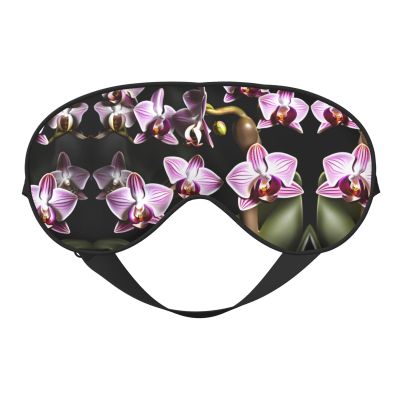 Bell Orchid Pattern Print Sleep Mask Silk-Like Eye Mask Sleeping Eye Mask for Women Men for Travel Sleep Relaxation