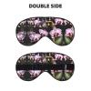 Bell Orchid Pattern Print Sleep Mask Silk-Like Eye Mask Sleeping Eye Mask for Women Men for Travel Sleep Relaxation view 2
