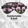 Bell Orchid Pattern Print Sleep Mask Silk-Like Eye Mask Sleeping Eye Mask for Women Men for Travel Sleep Relaxation view 3