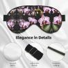 Bell Orchid Pattern Print Sleep Mask Silk-Like Eye Mask Sleeping Eye Mask for Women Men for Travel Sleep Relaxation view 4