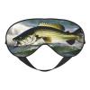 Bass Fishing Wave Print Sleep Mask Silk-Like Eye Mask Sleeping Eye Mask for Women Men for Travel Sleep Relaxation view 1