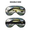 Bass Fishing Wave Print Sleep Mask Silk-Like Eye Mask Sleeping Eye Mask for Women Men for Travel Sleep Relaxation view 2