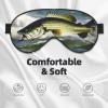 Bass Fishing Wave Print Sleep Mask Silk-Like Eye Mask Sleeping Eye Mask for Women Men for Travel Sleep Relaxation view 3
