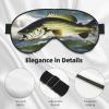 Bass Fishing Wave Print Sleep Mask Silk-Like Eye Mask Sleeping Eye Mask for Women Men for Travel Sleep Relaxation view 4