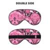Pink Butterfly Seamless Tile Print Sleep Mask Silk-Like Eye Mask Sleeping Eye Mask for Women Men for Travel Sleep Relaxation view 2