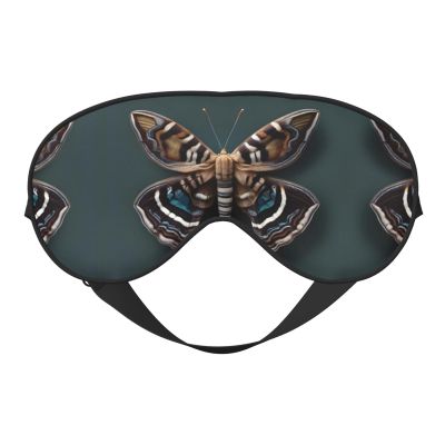 Beautiful Moth Print Sleep Mask Silk-Like Eye Mask Sleeping Eye Mask for Women Men for Travel Sleep Relaxation
