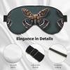 Beautiful Moth Print Sleep Mask Silk-Like Eye Mask Sleeping Eye Mask for Women Men for Travel Sleep Relaxation view 4