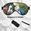Beautiful Cockatoo Bird Flower Print Sleep Mask Silk-Like Eye Mask Sleeping Eye Mask for Women Men for Travel Sleep Relaxation view 4