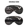 Black Rose Gold Marble Print Sleep Mask Silk-Like Eye Mask Sleeping Eye Mask for Women Men for Travel Sleep Relaxation view 2