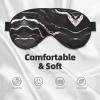 Black Rose Gold Marble Print Sleep Mask Silk-Like Eye Mask Sleeping Eye Mask for Women Men for Travel Sleep Relaxation view 3
