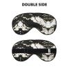 Black and White Marble Texture Print Sleep Mask Silk-Like Eye Mask Sleeping Eye Mask for Women Men for Travel Sleep Relaxation view 2