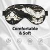 Black and White Marble Texture Print Sleep Mask Silk-Like Eye Mask Sleeping Eye Mask for Women Men for Travel Sleep Relaxation view 3