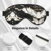 Black and White Marble Texture Print Sleep Mask Silk-Like Eye Mask Sleeping Eye Mask for Women Men for Travel Sleep Relaxation view 4