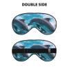 HDSKFNS Dolphins In The Sea Print Sleep Mask Silk-Like Eye Mask Sleeping Eye Mask For Women Men For Travel Sleep Relaxation view 2