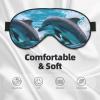HDSKFNS Dolphins In The Sea Print Sleep Mask Silk-Like Eye Mask Sleeping Eye Mask For Women Men For Travel Sleep Relaxation view 3