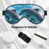 HDSKFNS Dolphins In The Sea Print Sleep Mask Silk-Like Eye Mask Sleeping Eye Mask For Women Men For Travel Sleep Relaxation view 4