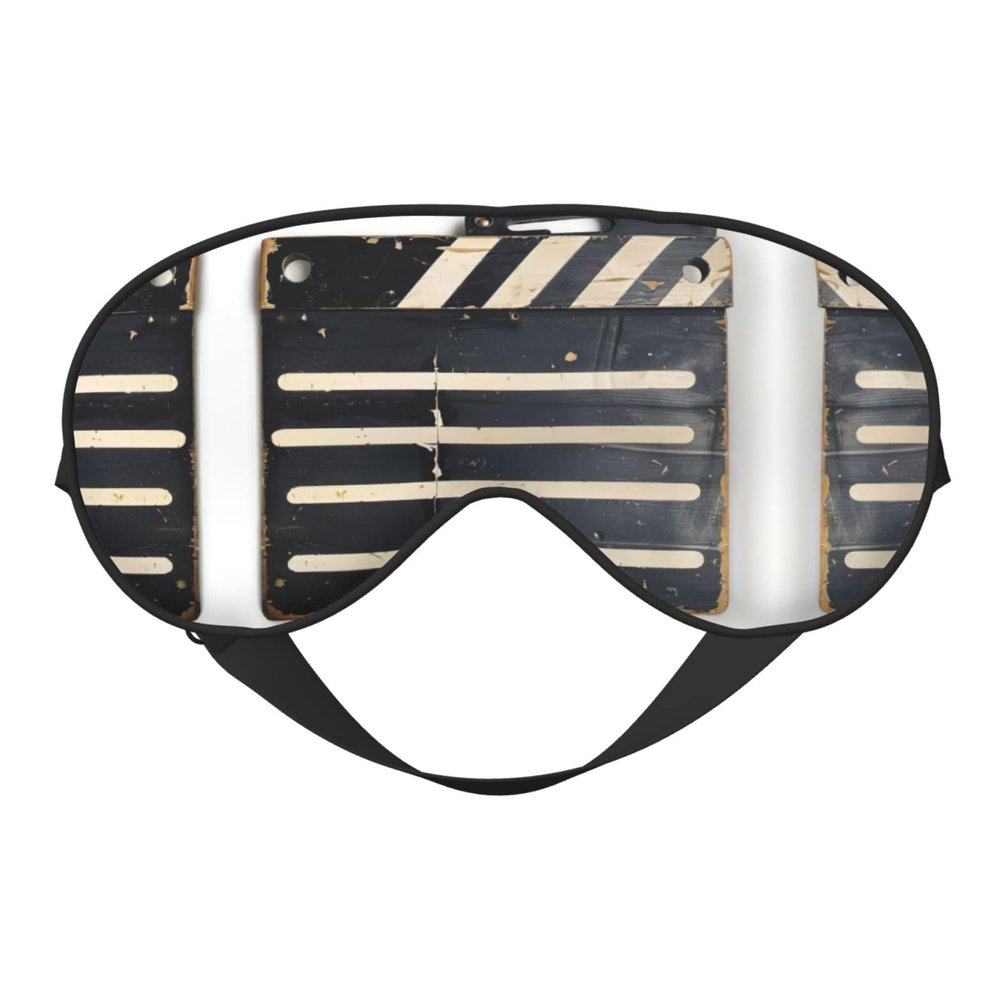 Classic Movie Clapboard Black Print Sleep Mask Silk-Like Eye Mask Sleeping Eye Mask for Women Men for Travel Sleep Relaxation