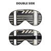 Classic Movie Clapboard Black Print Sleep Mask Silk-Like Eye Mask Sleeping Eye Mask for Women Men for Travel Sleep Relaxation view 2