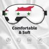 Syrian Flag Map Print Sleep Mask Silk-Like Eye Mask Sleeping Eye Mask for Women Men for Travel Sleep Relaxation view 3