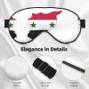 Syrian Flag Map Print Sleep Mask Silk-Like Eye Mask Sleeping Eye Mask for Women Men for Travel Sleep Relaxation view 4