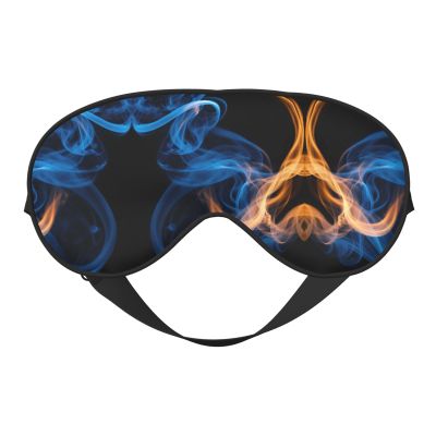 Blue Flame Print Sleep Mask Silk-Like Eye Mask Sleeping Eye Mask for Women Men for Travel Sleep Relaxation