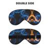 Blue Flame Print Sleep Mask Silk-Like Eye Mask Sleeping Eye Mask for Women Men for Travel Sleep Relaxation view 2