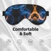 Blue Flame Print Sleep Mask Silk-Like Eye Mask Sleeping Eye Mask for Women Men for Travel Sleep Relaxation view 3