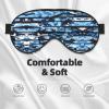 HDSKFNS Blue Camouflage Print Sleep Mask Silk-Like Eye Mask Sleeping Eye Mask For Women Men For Travel Sleep Relaxation view 3