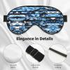 HDSKFNS Blue Camouflage Print Sleep Mask Silk-Like Eye Mask Sleeping Eye Mask For Women Men For Travel Sleep Relaxation view 4