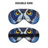 Blue Owl 1 Print Sleep Mask Silk-Like Eye Mask Sleeping Eye Mask for Women Men for Travel Sleep Relaxation view 2