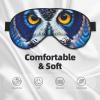Blue Owl 1 Print Sleep Mask Silk-Like Eye Mask Sleeping Eye Mask for Women Men for Travel Sleep Relaxation view 3