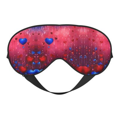 Abstract Heart Print Sleep Mask Silk-Like Eye Mask Sleeping Eye Mask for Women Men for Travel Sleep Relaxation