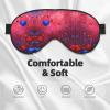 Abstract Heart Print Sleep Mask Silk-Like Eye Mask Sleeping Eye Mask for Women Men for Travel Sleep Relaxation view 3