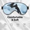 Penguin Print Sleep Mask Silk-Like Eye Mask Sleeping Eye Mask for Women Men for Travel Sleep Relaxation view 3