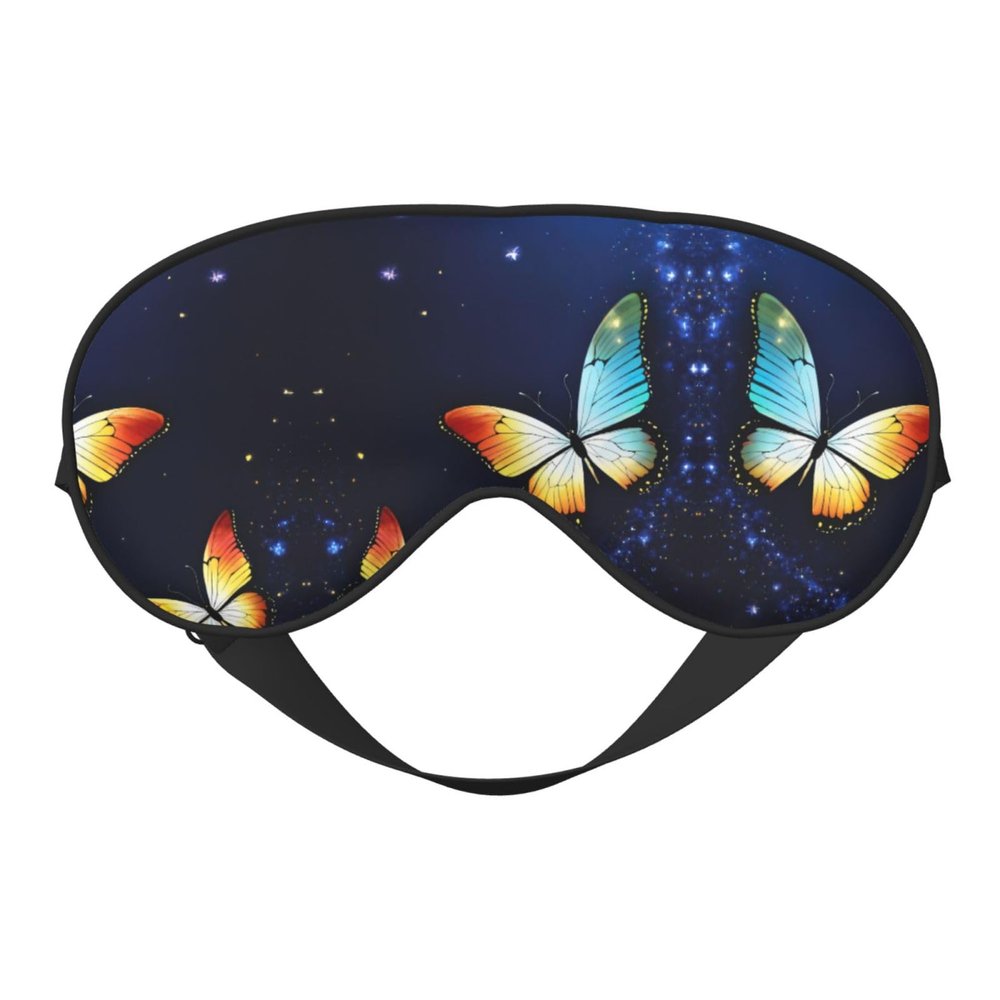 HDSKFNS Cute Butterfly Print Sleep Mask Silk-Like Eye Mask Sleeping Eye Mask For Women Men For Travel Sleep Relaxation