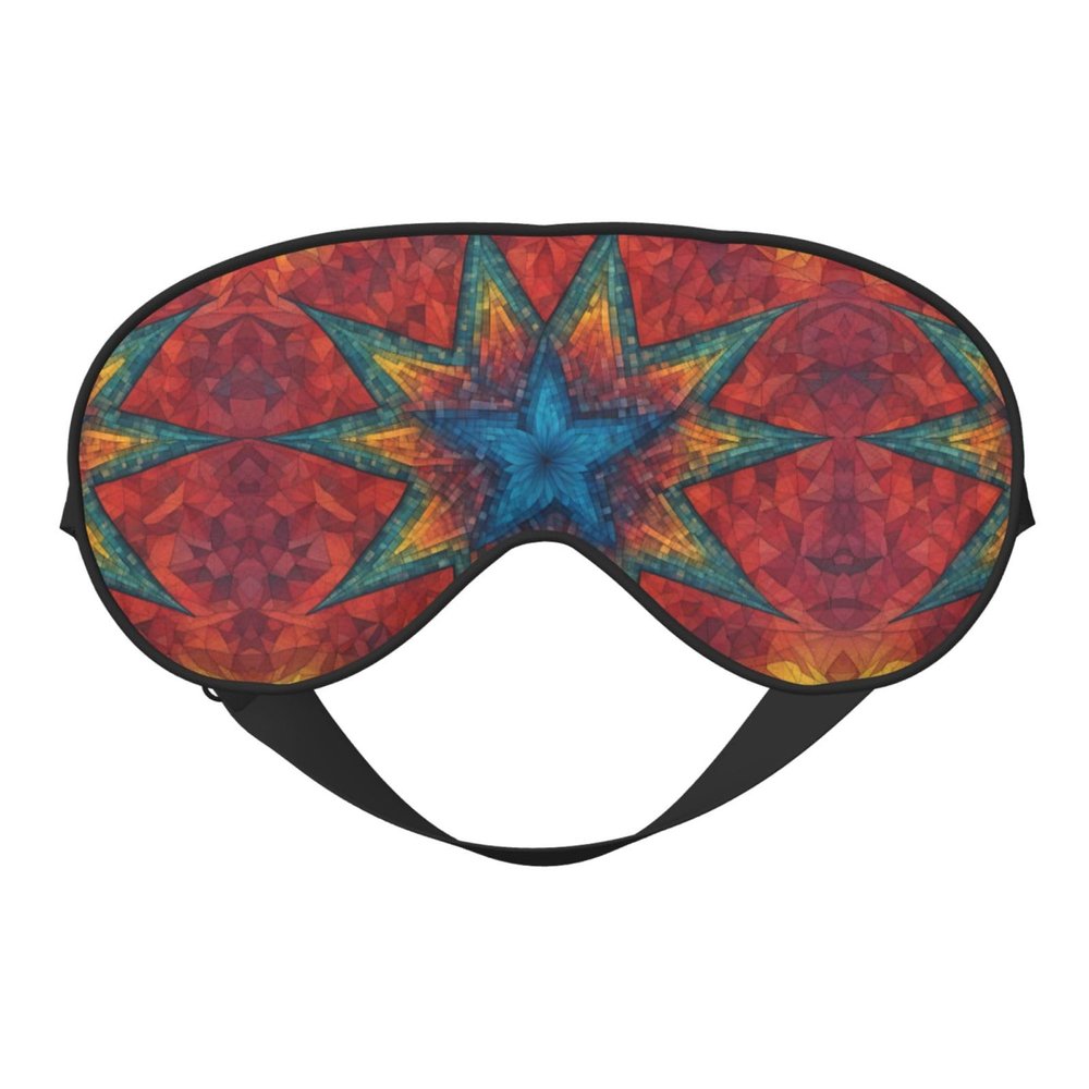 Colorful Star 1 Print Sleep Mask Silk-Like Eye Mask Sleeping Eye Mask for Women Men for Travel Sleep Relaxation