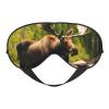 Deer Bear Moose Print Sleep Mask Silk-Like Eye Mask Sleeping Eye Mask for Women Men for Travel Sleep Relaxation view 1