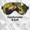 Deer Bear Moose Print Sleep Mask Silk-Like Eye Mask Sleeping Eye Mask for Women Men for Travel Sleep Relaxation view 3